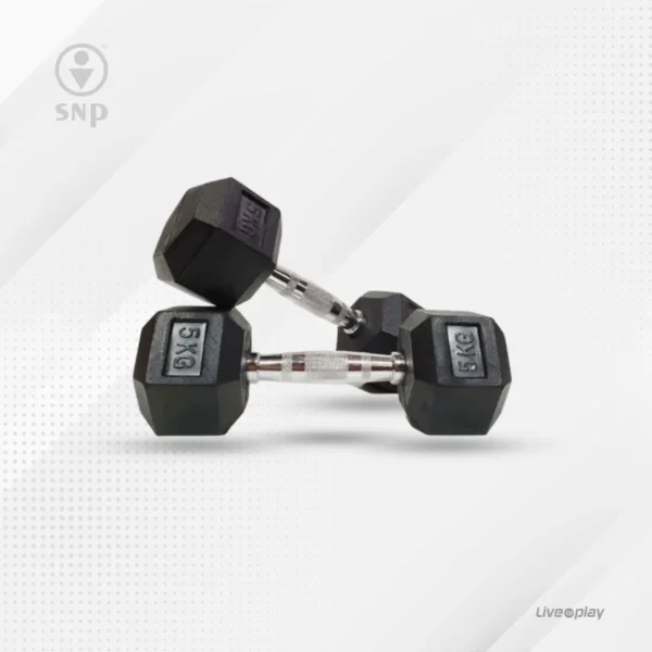 Hexa Fitness Hex Fixed Dumbbells (5 kg X 2) 10 kg Set